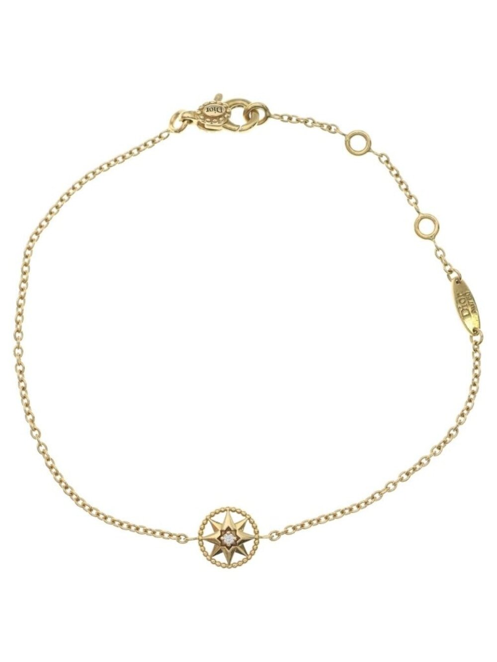Dior Rose Des Vents Diamond Chain Bracelet Yellow Gold